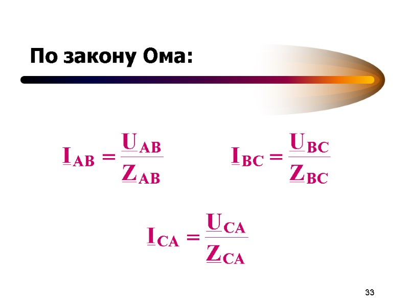 33 По закону Ома: